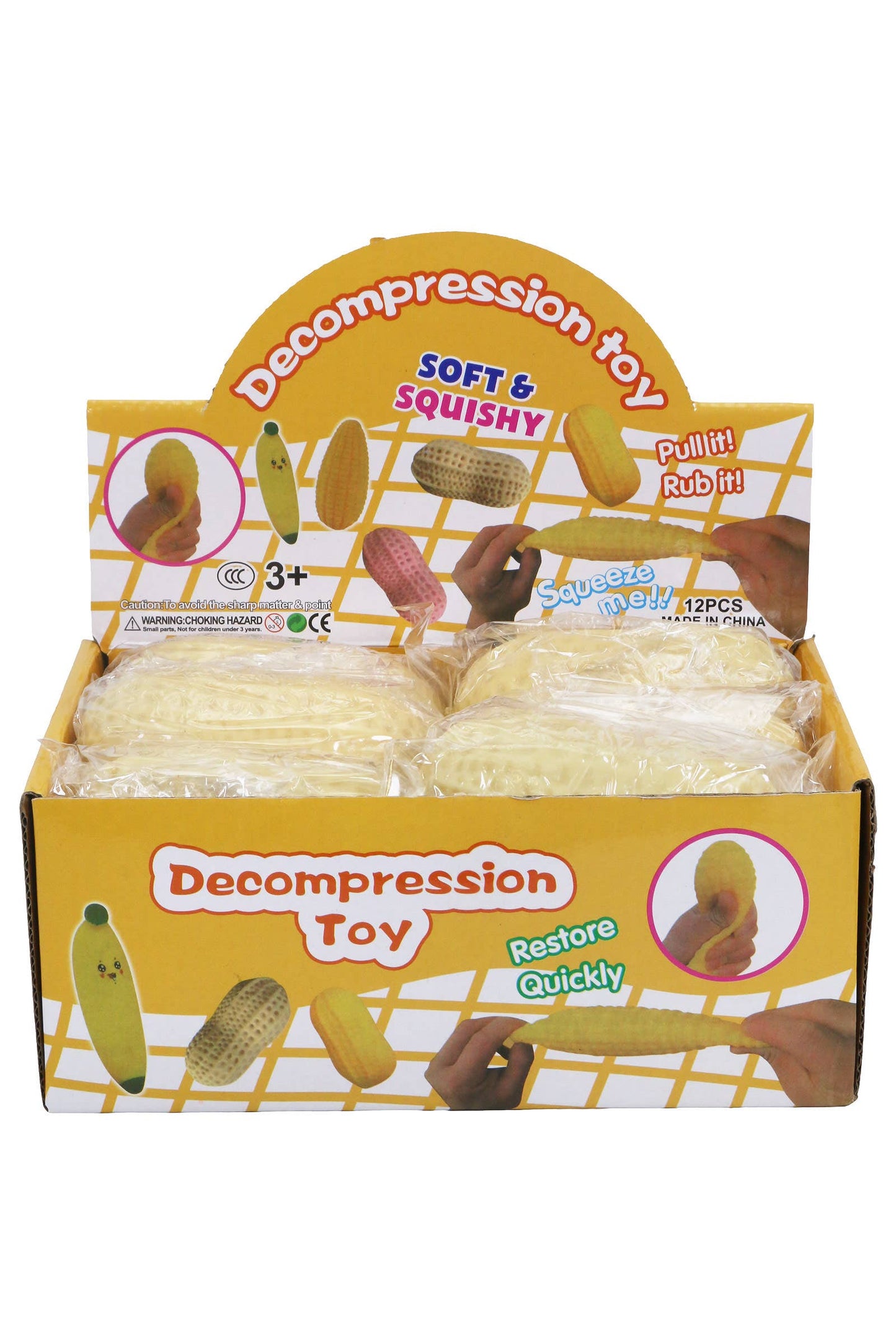 Peanut Fluffy Slime Filled Squishy Stress Relief Toy: BEIGE