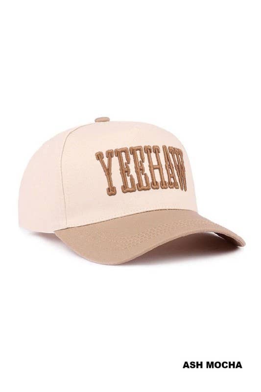 Yeehaw Two-tone Canvas Cotton Cap: LEOPARD