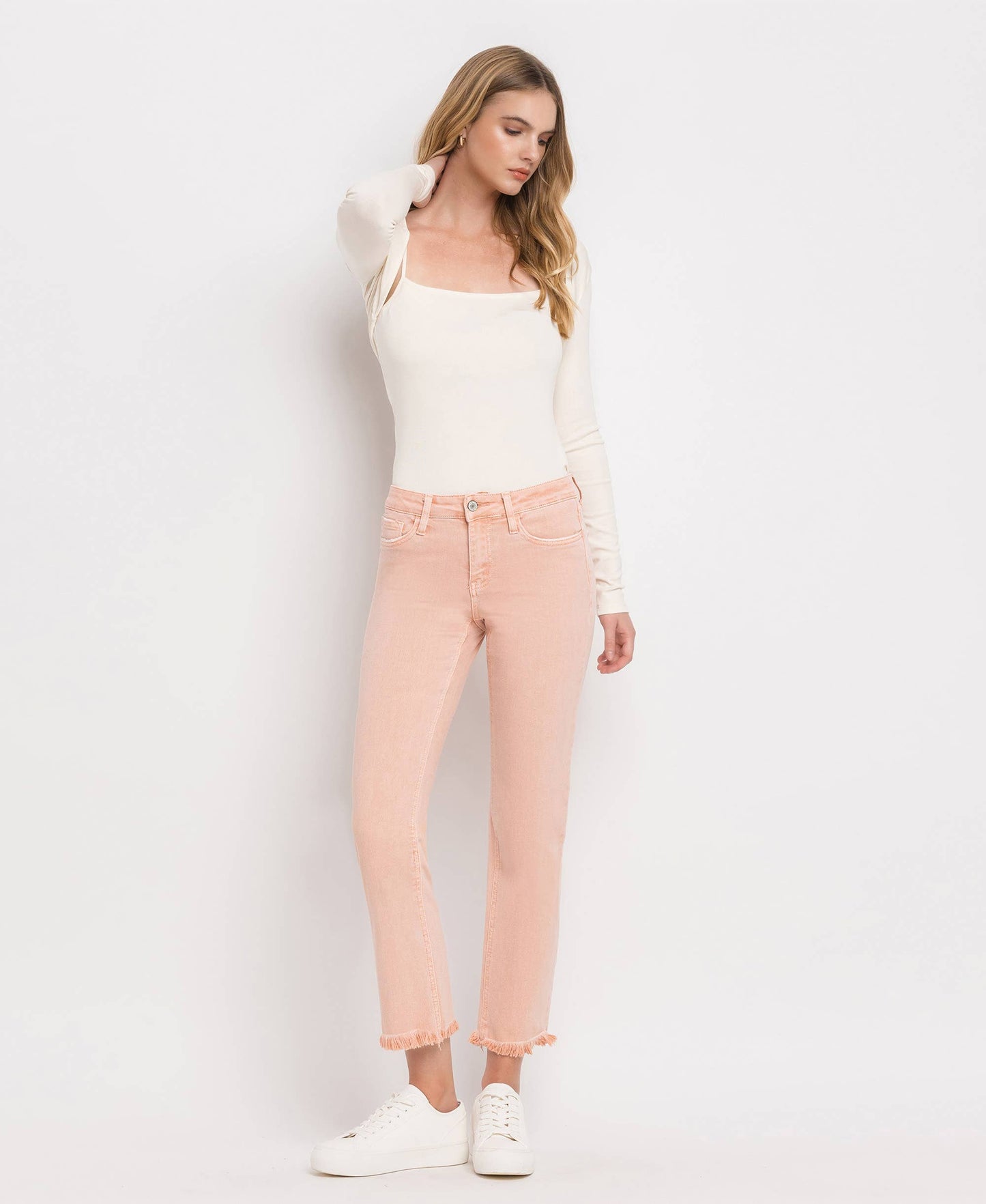 Vervet by Flying Monkey Mid Rise Crop Straight Jeans