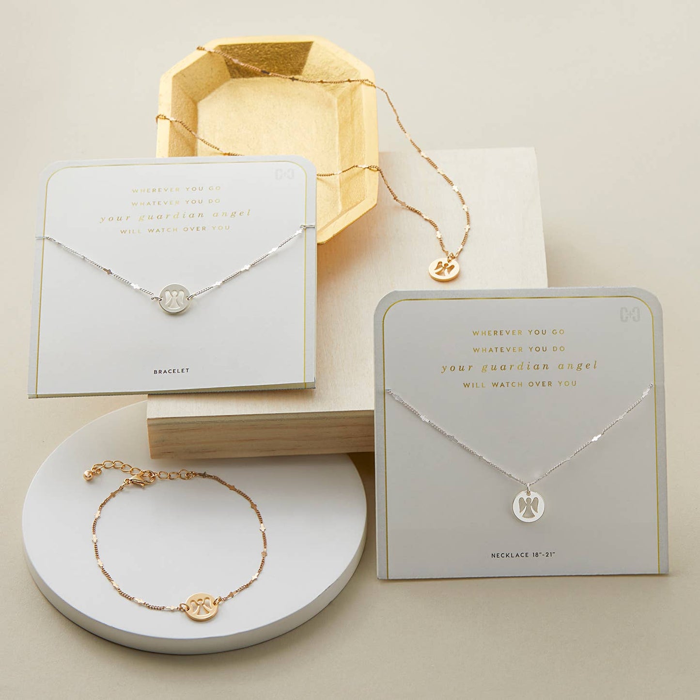 COCO + CARMEN - Guardian Angel Bracelet: Silver