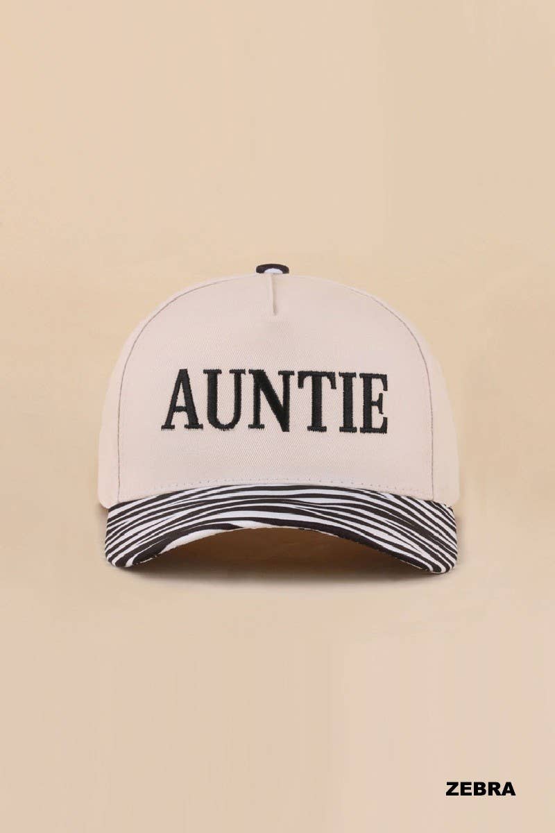 Auntie Two Tone Snapback Hat: LEOPARD