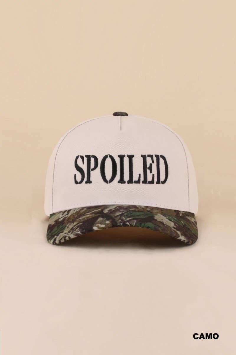 Spoiled Two Tone Snapback Hat: DK FOREST