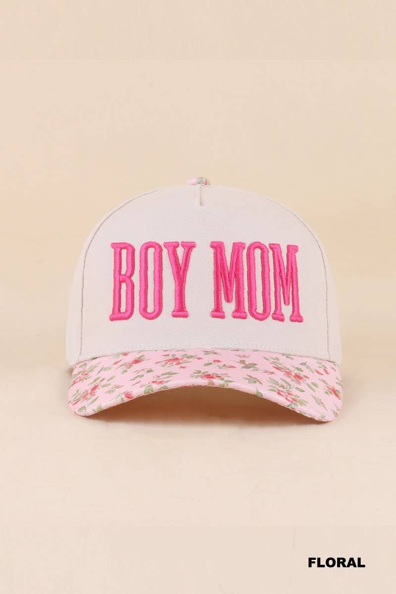 Boy Mom Two Tone Snapback Hat: ZEBRA