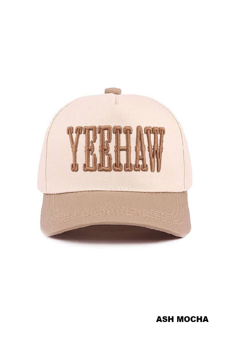 Yeehaw Two-tone Canvas Cotton Cap: LEOPARD