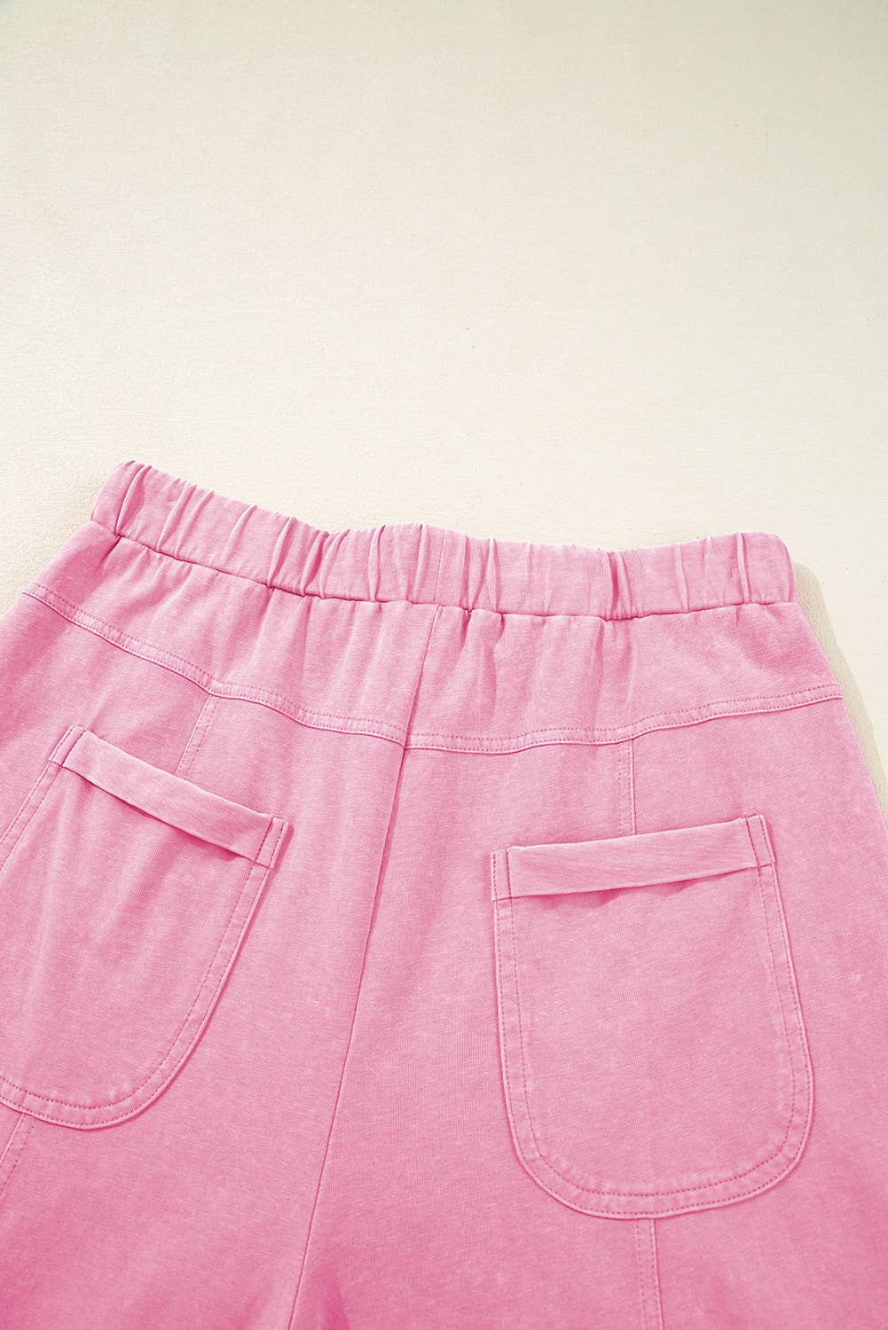 Mineral Wash Exposed Seam Wide Leg Cargo Pansts (S-XL)