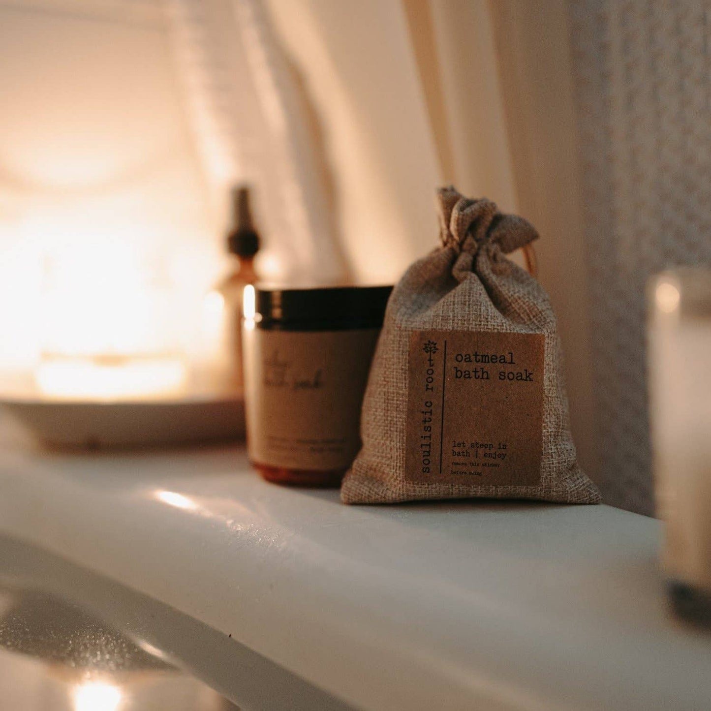 Essential Oils & Self Care Gifts - Rose Petal Herbal Oatmeal Bath Soak | Bath Tea: Rose