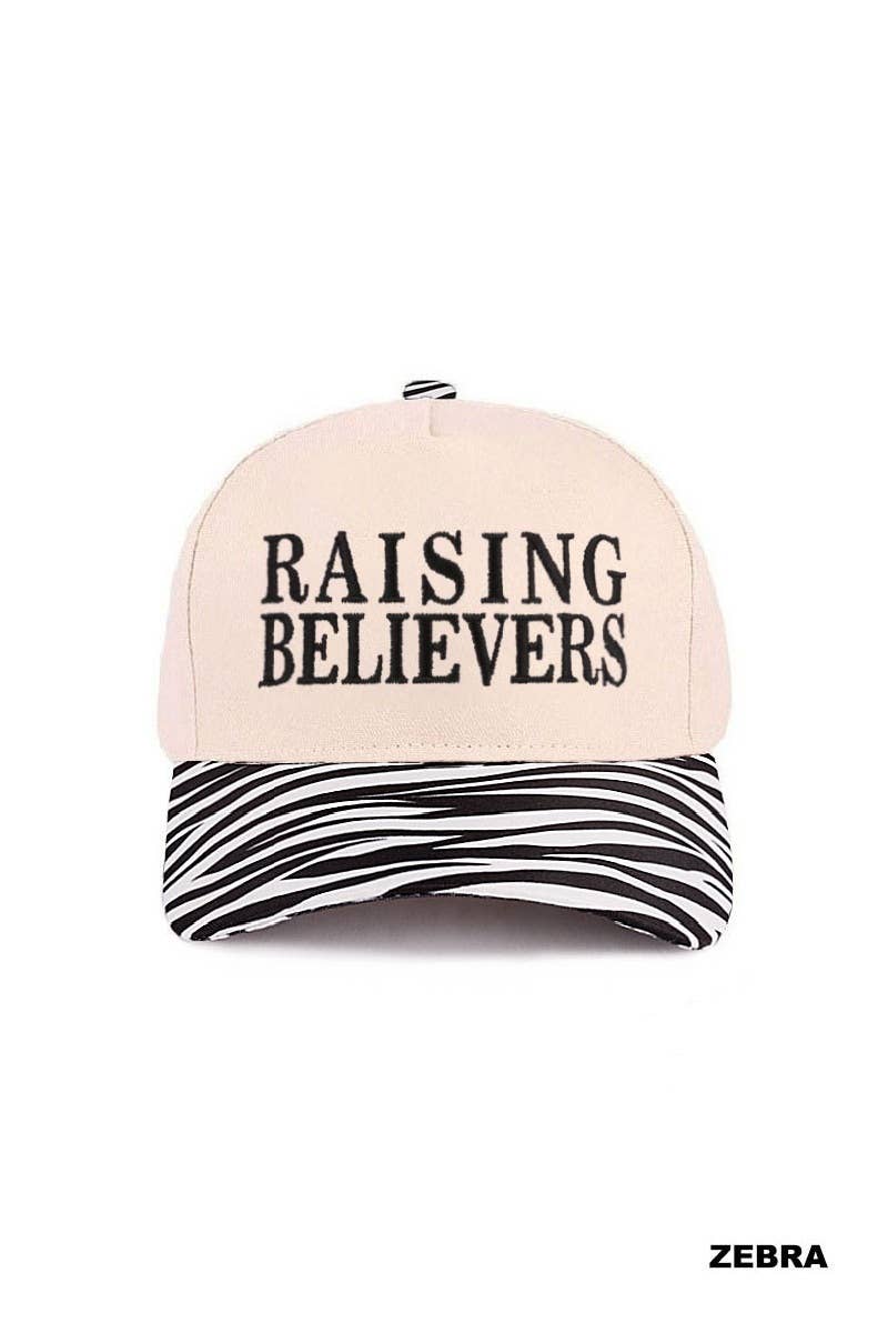 Raising Believers Two Tone Cotton Hat: BLACK