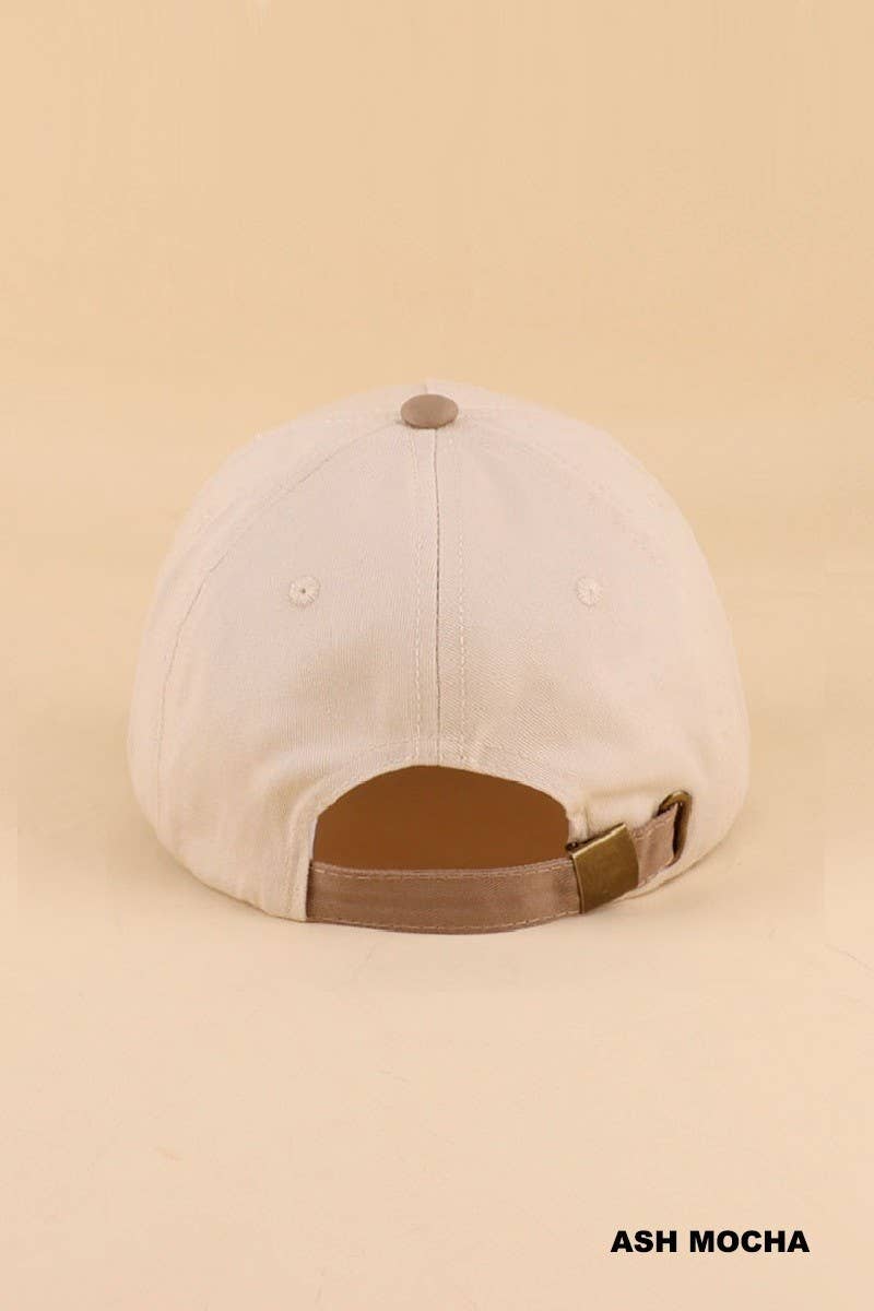 Running On Coffee and Jesus Two Tone Cotton Hat: COW