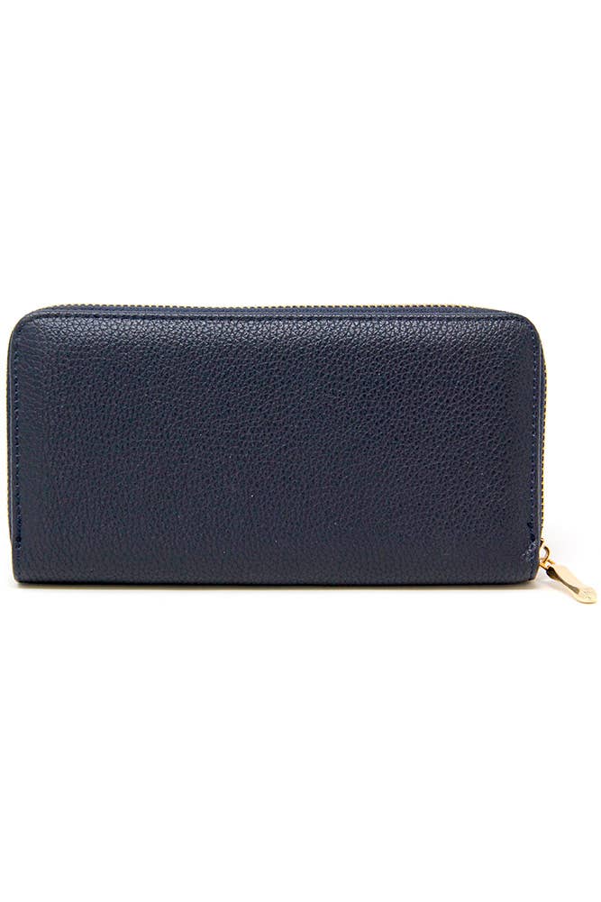 Solid Color PU Wallet: Black