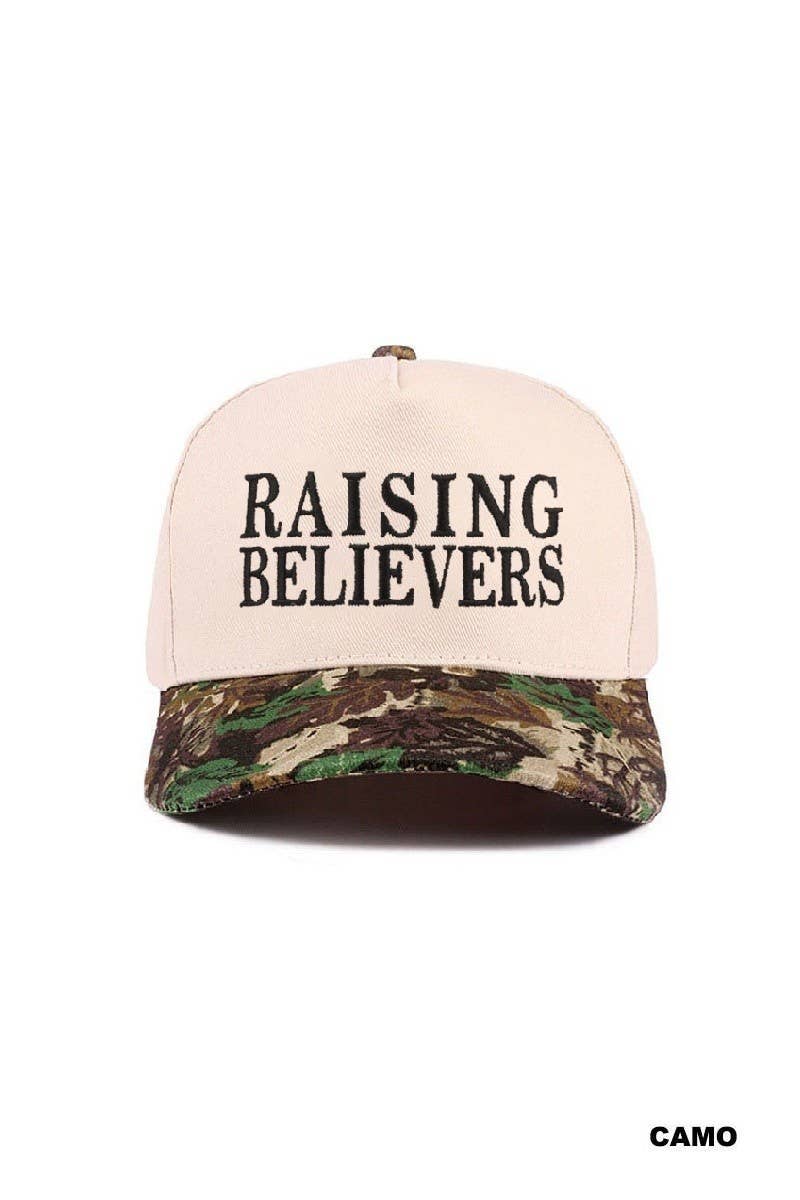 Raising Believers Two Tone Cotton Hat: CAMO