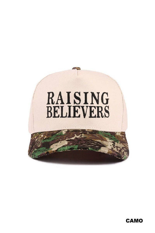 Raising Believers Two Tone Cotton Hat: CAMO