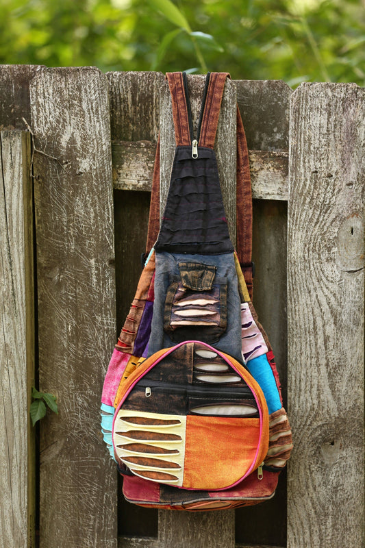 Multicolor Hemp Sling Pack