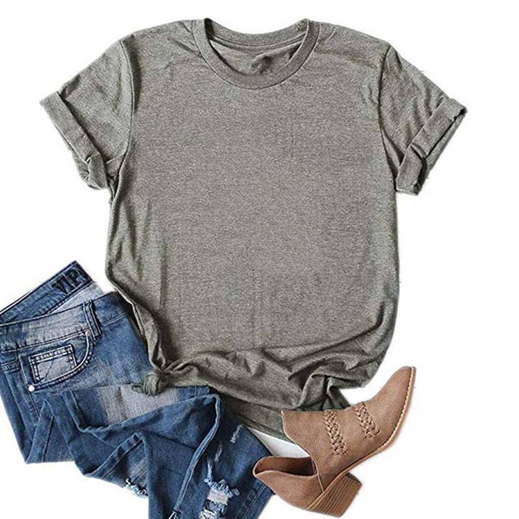 Loose Solid Color Short Sleever T-shirt