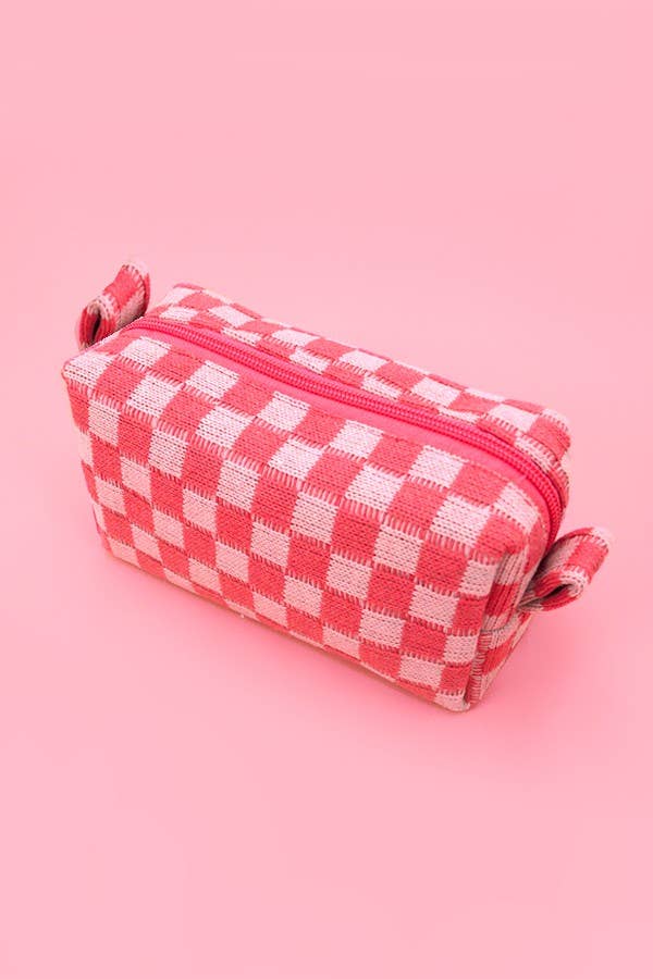 Checkered Gingham Makeup Bag
