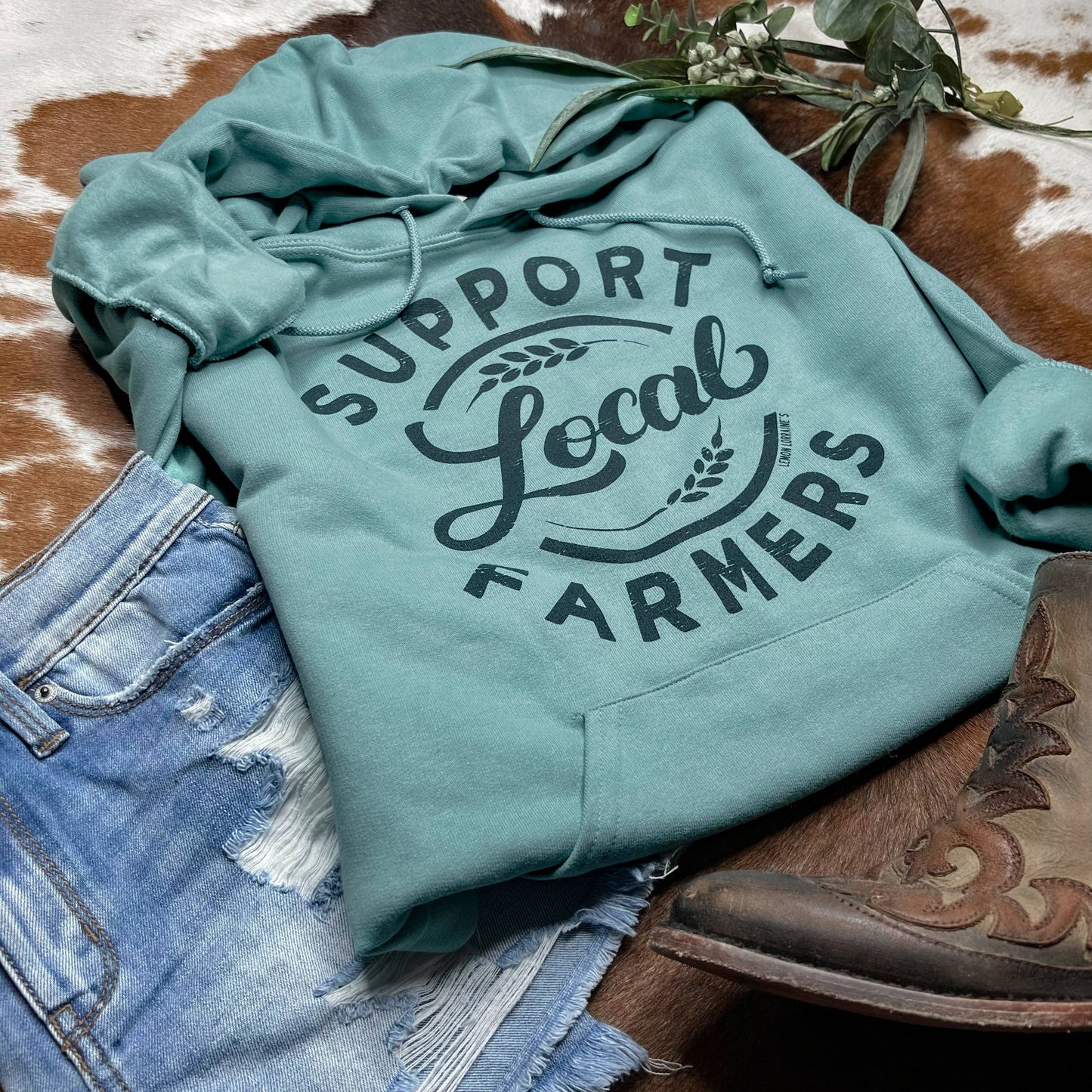 SUPPORT LOCAL FARMERS - Sage Hoodies