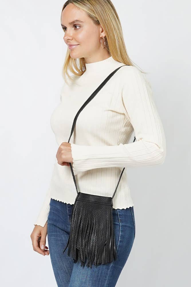 Fringe Mini Crossbody Purse