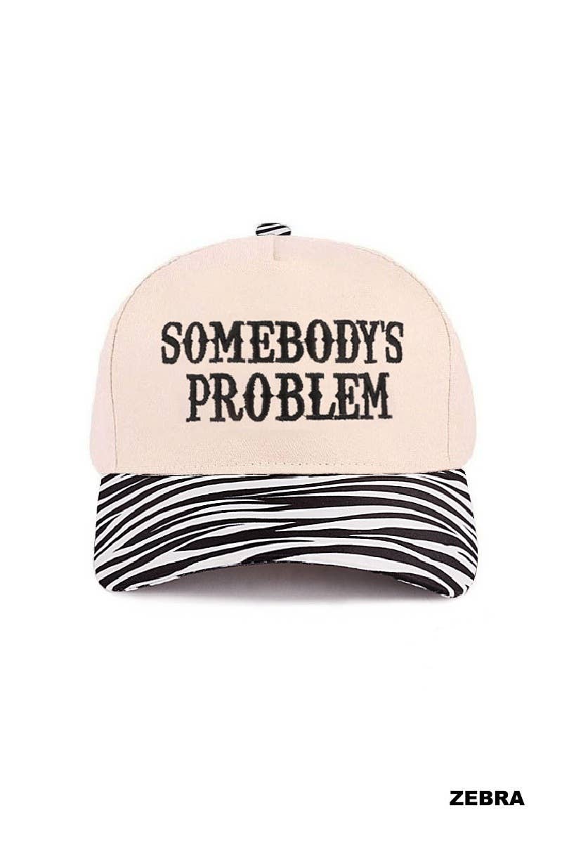 Somebody's Problem Two Tone Canvas Cotton Cap: DK FOREST