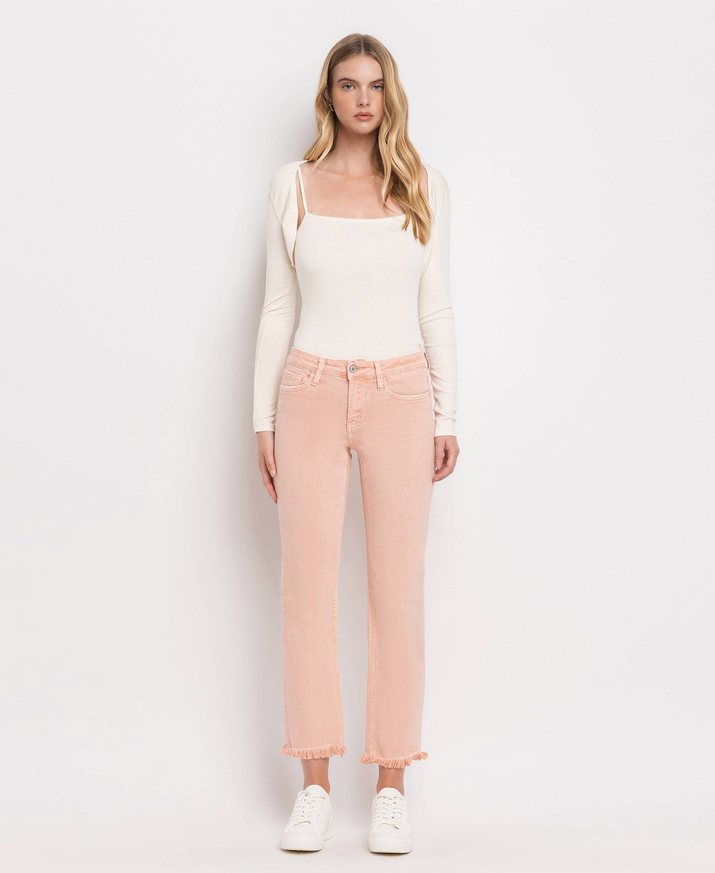 Vervet by Flying Monkey Mid Rise Crop Straight Jeans