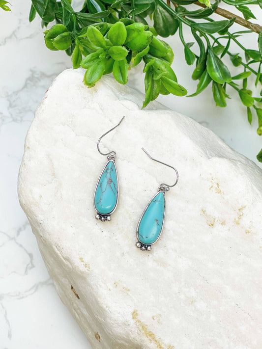 Semi-Precious Western Geometric Earrings