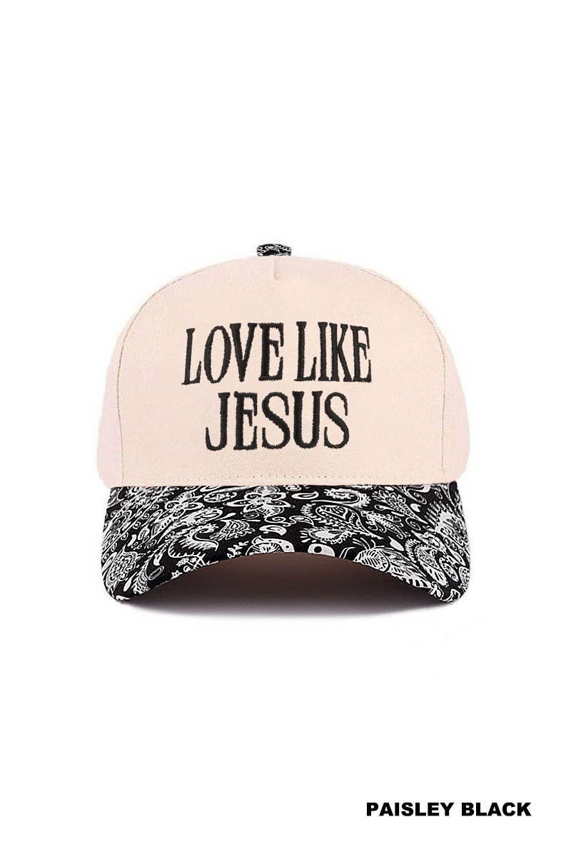 Love Like Jesus Two Tone Cotton Hat: DK FOREST