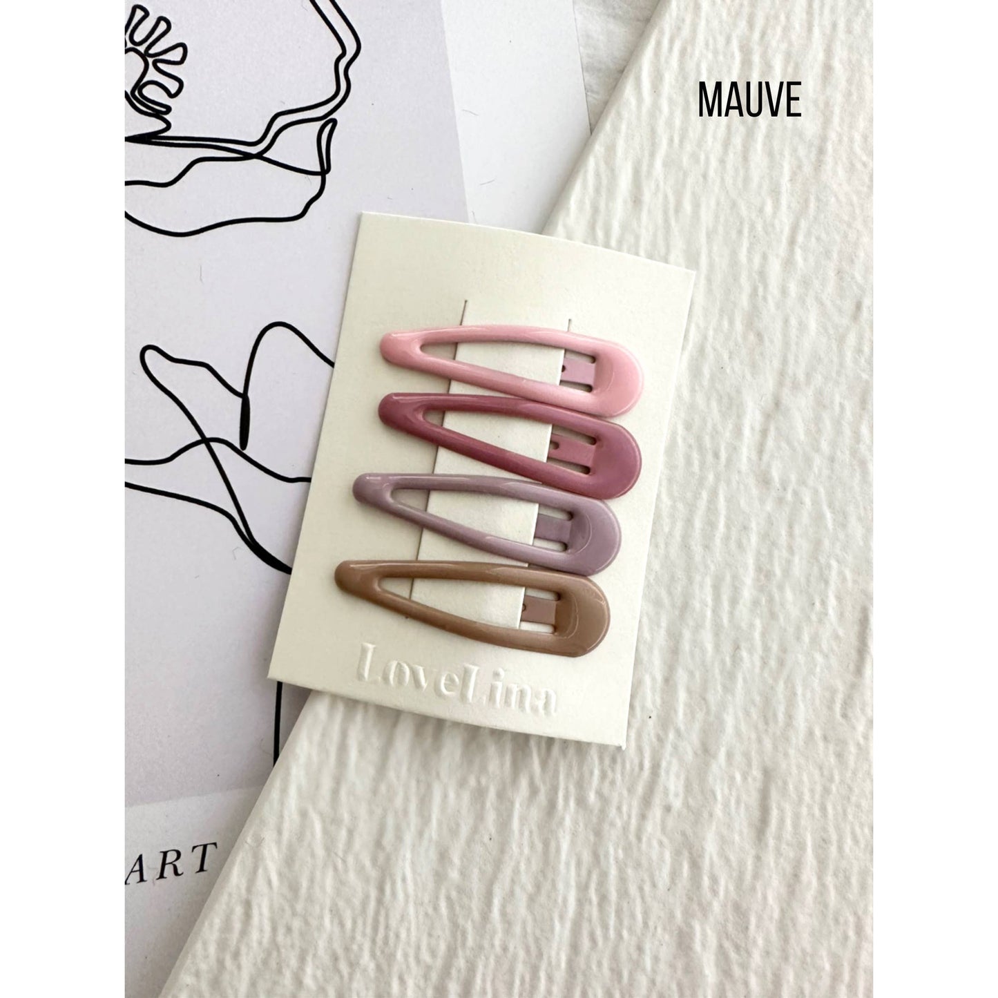 Glossy 4-Piece Hair Clip Set