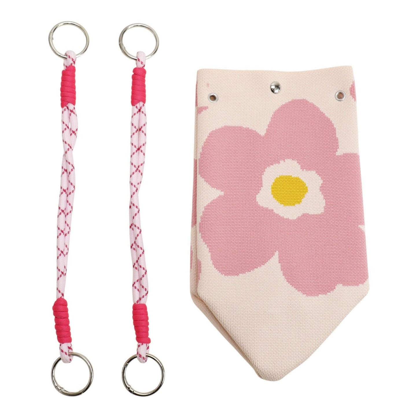 Flower Pattern Women's Knitted Bucket Bag
