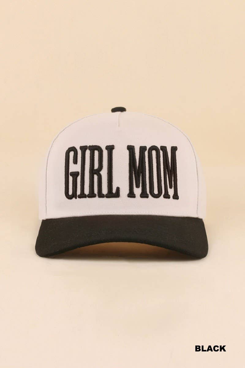 Girl Mom Two Tone Snapback Hat: ASH MOCHA