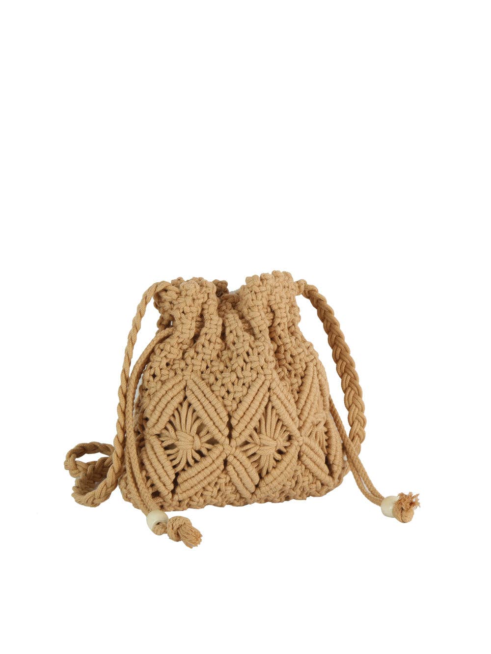Crocheted Woven Macramé Drawing Crossbody