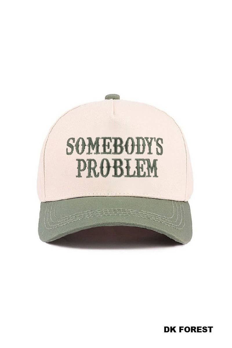 Somebody's Problem Two Tone Canvas Cotton Cap: LEOPARD