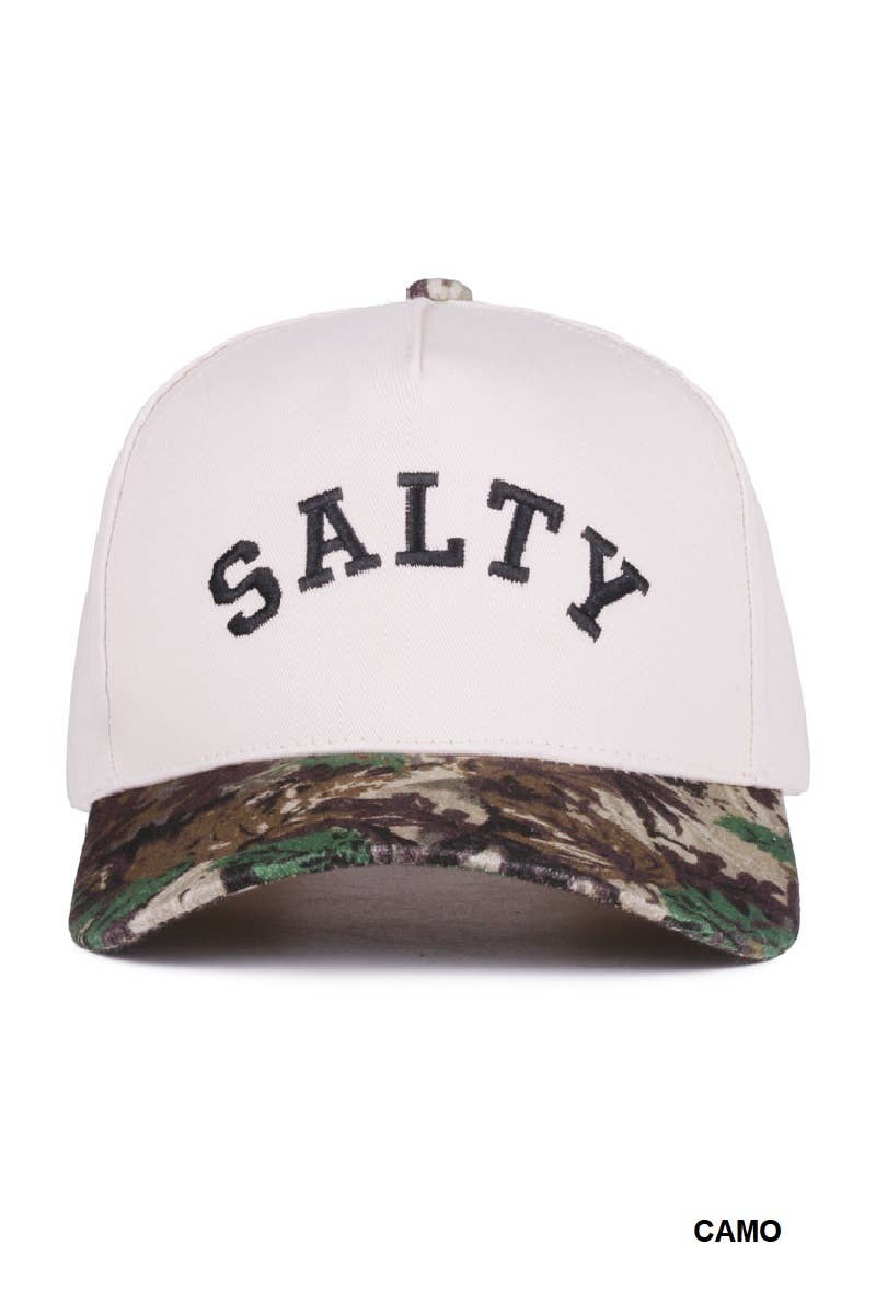 Salty Two-tone Canvas Cotton Cap: LEOPARD