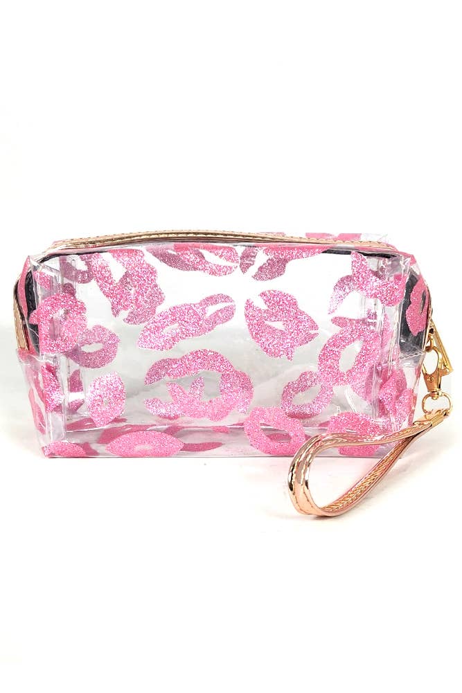 Lip Transparent Clear Pouch: Red