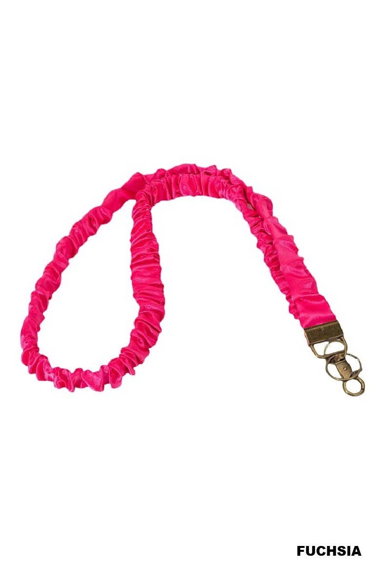 Trendy Scrunchie Lanyard: CHECKERED BLACK