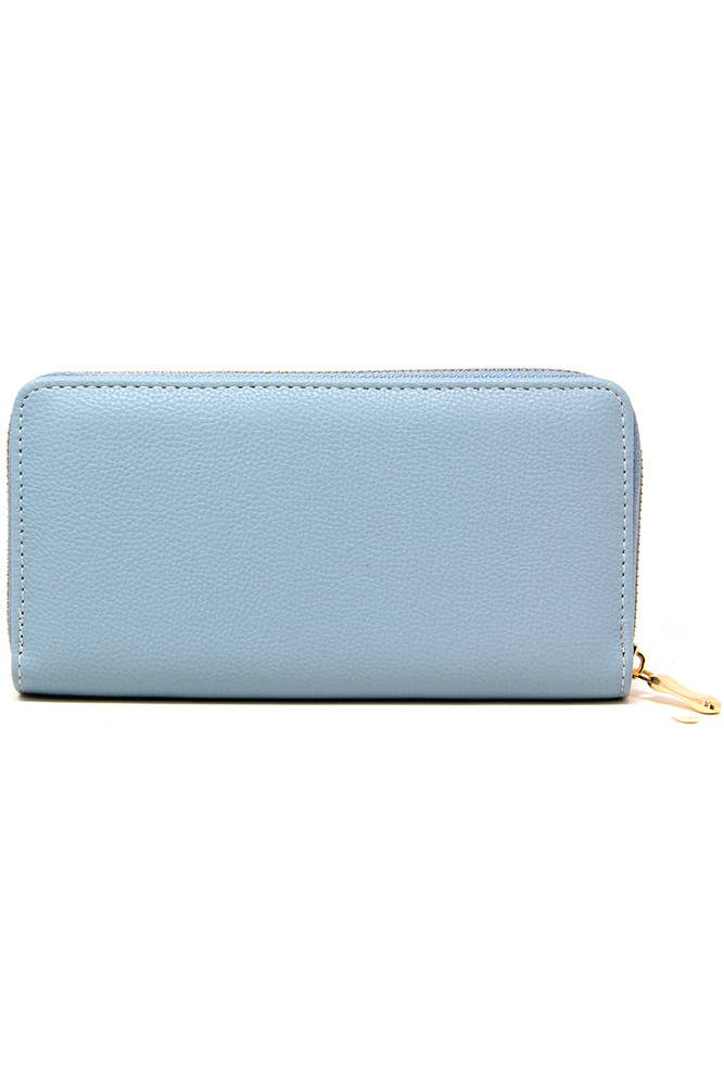 Solid Color PU Wallet: Black