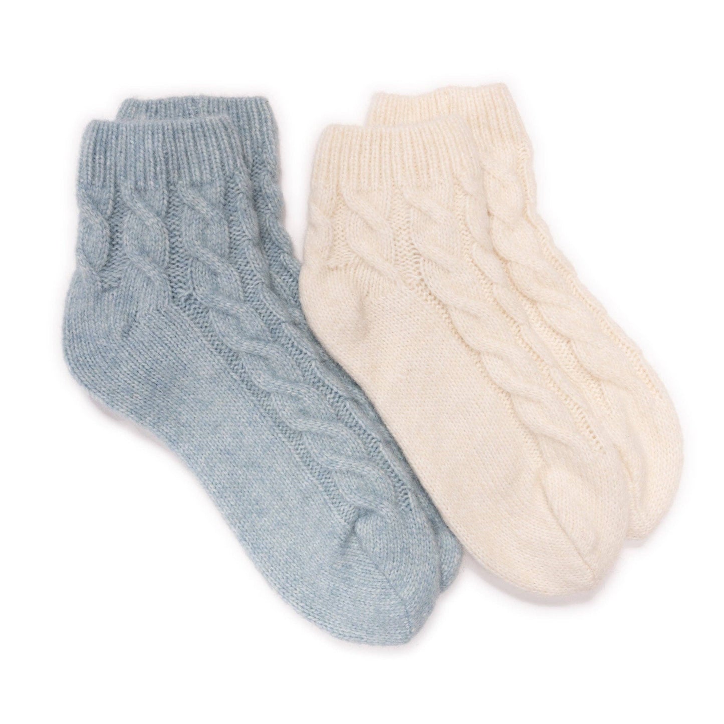 MUK LUKS Women's Luxe Cabled Footie Sweater Sock 2 Pack
