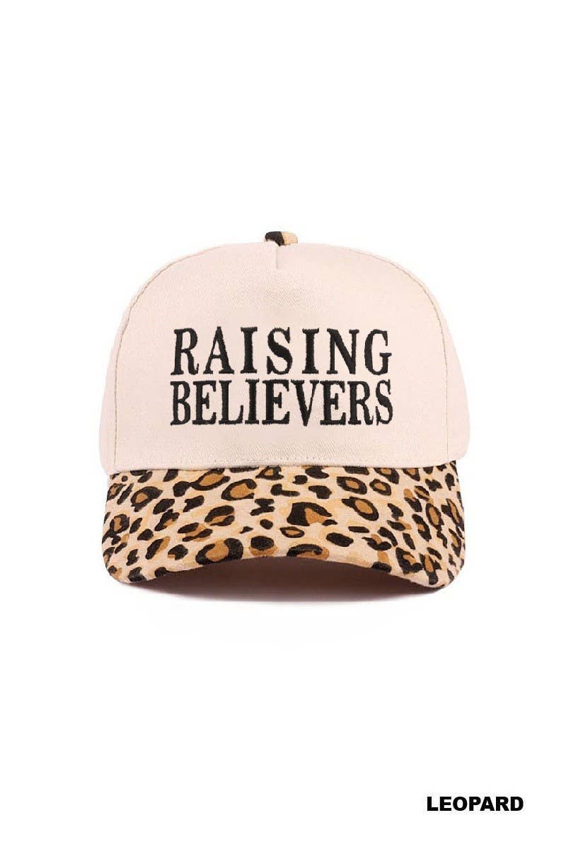 Raising Believers Two Tone Cotton Hat: BLACK