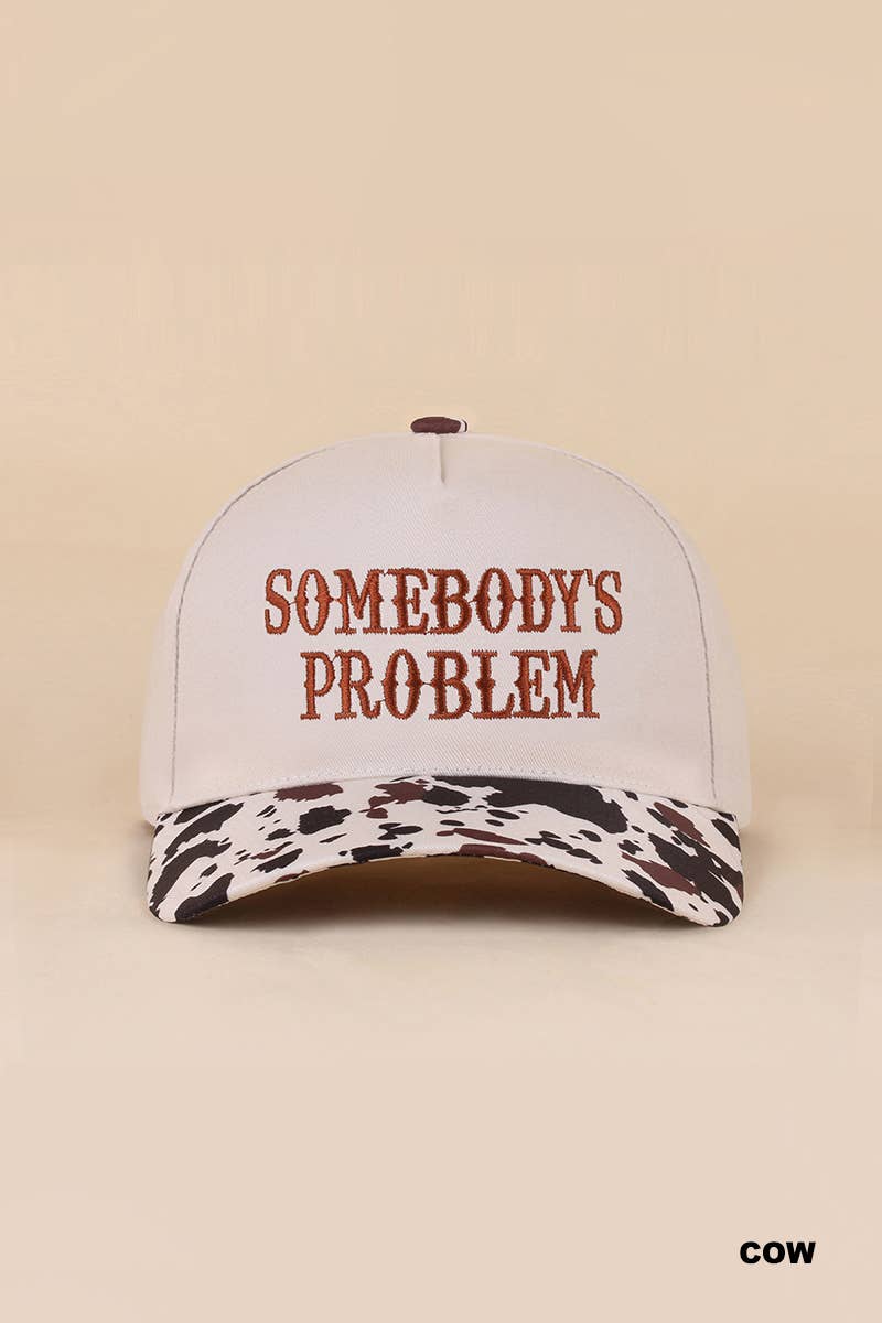 Somebody's Problem Two Tone Canvas Cotton Cap: DK FOREST