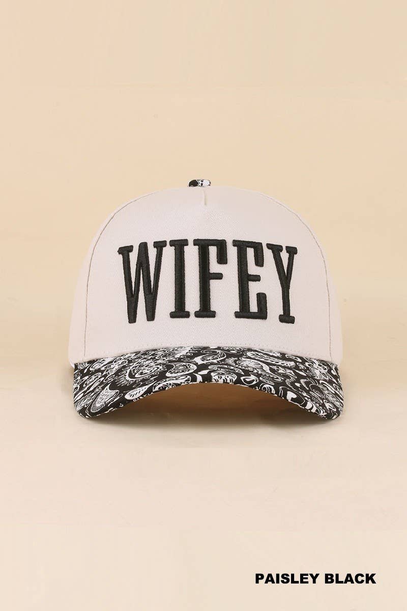 Wifey Two Tone Snapback Hat: DK FOREST