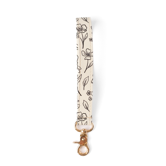 Floral Wristlet Keychain: Pressed Floral