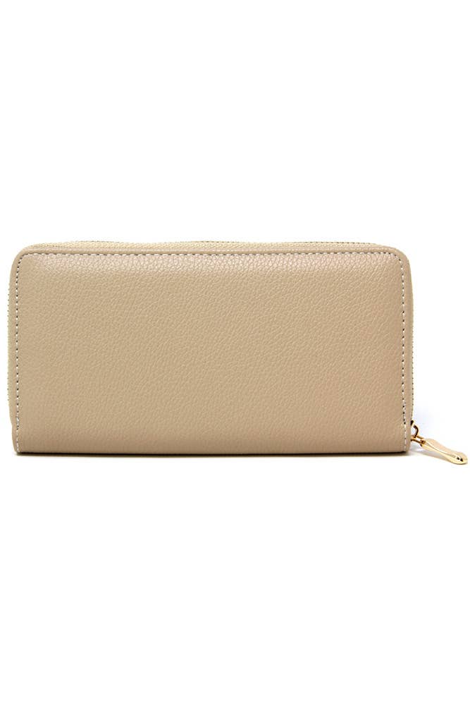 Solid Color PU Wallet: Black