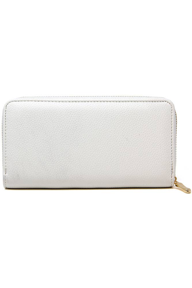 Solid Color PU Wallet: Black