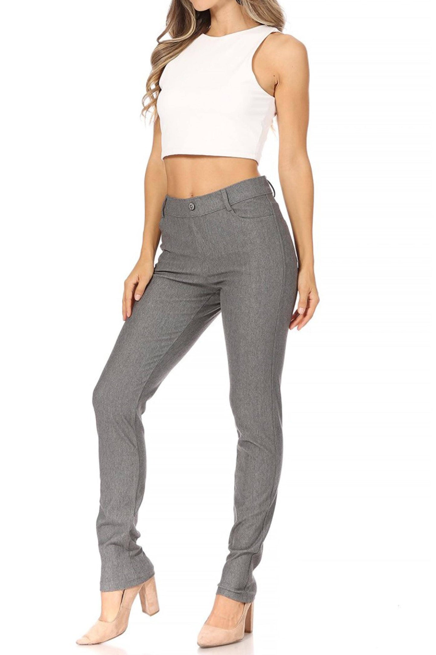 Women's Casual Comfy Jeggings/Jeans/Leggings/Pants:  Gray