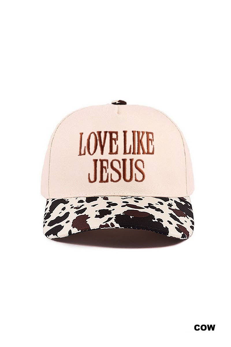 Love Like Jesus Two Tone Cotton Hat: DK FOREST