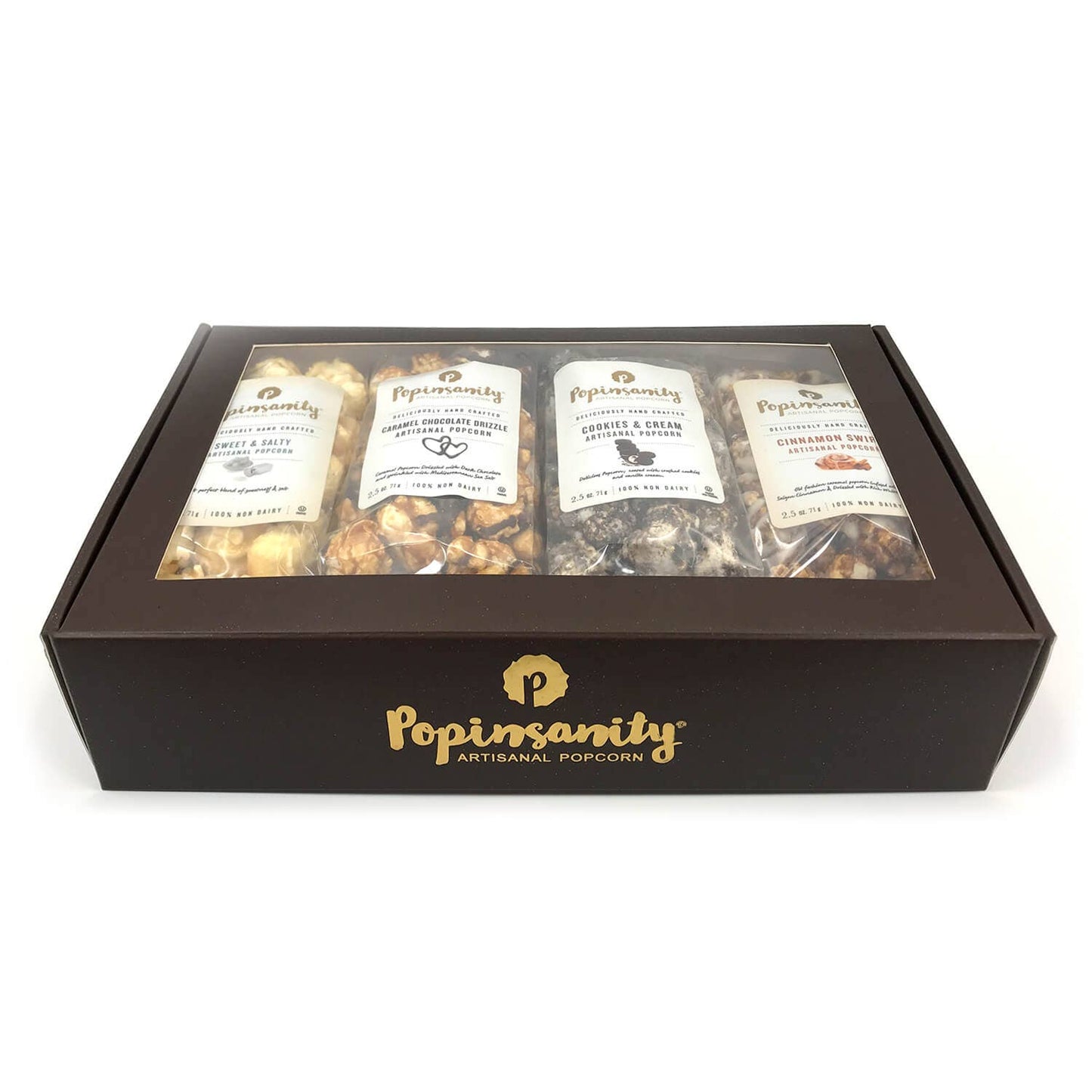 Gourmet Popcorn Gift Box | 4 Popular Vegan Flavors | Kosher