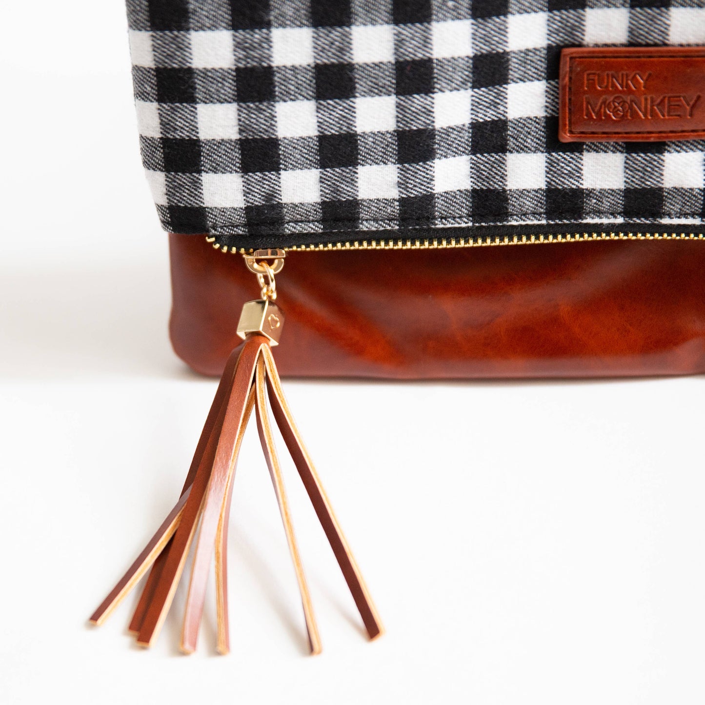 Foldover Buffalo/Brn Clutch