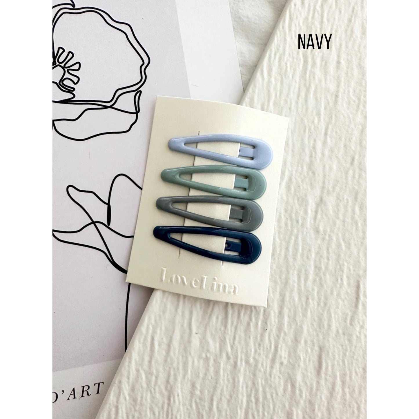 Glossy 4-Piece Hair Clip Set