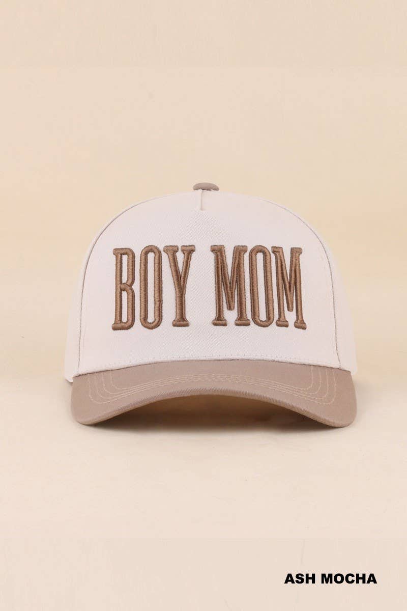 Boy Mom Two Tone Snapback Hat: ZEBRA