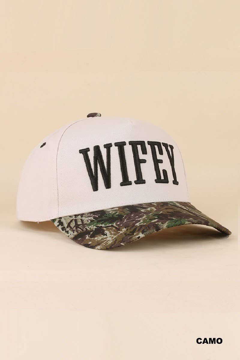 Wifey Two Tone Snapback Hat: DK FOREST