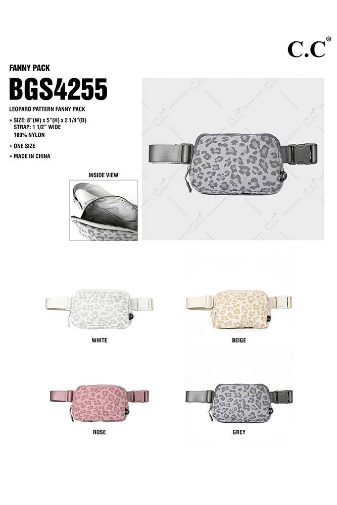 C.C Leopard Pattern Fanny Pack
