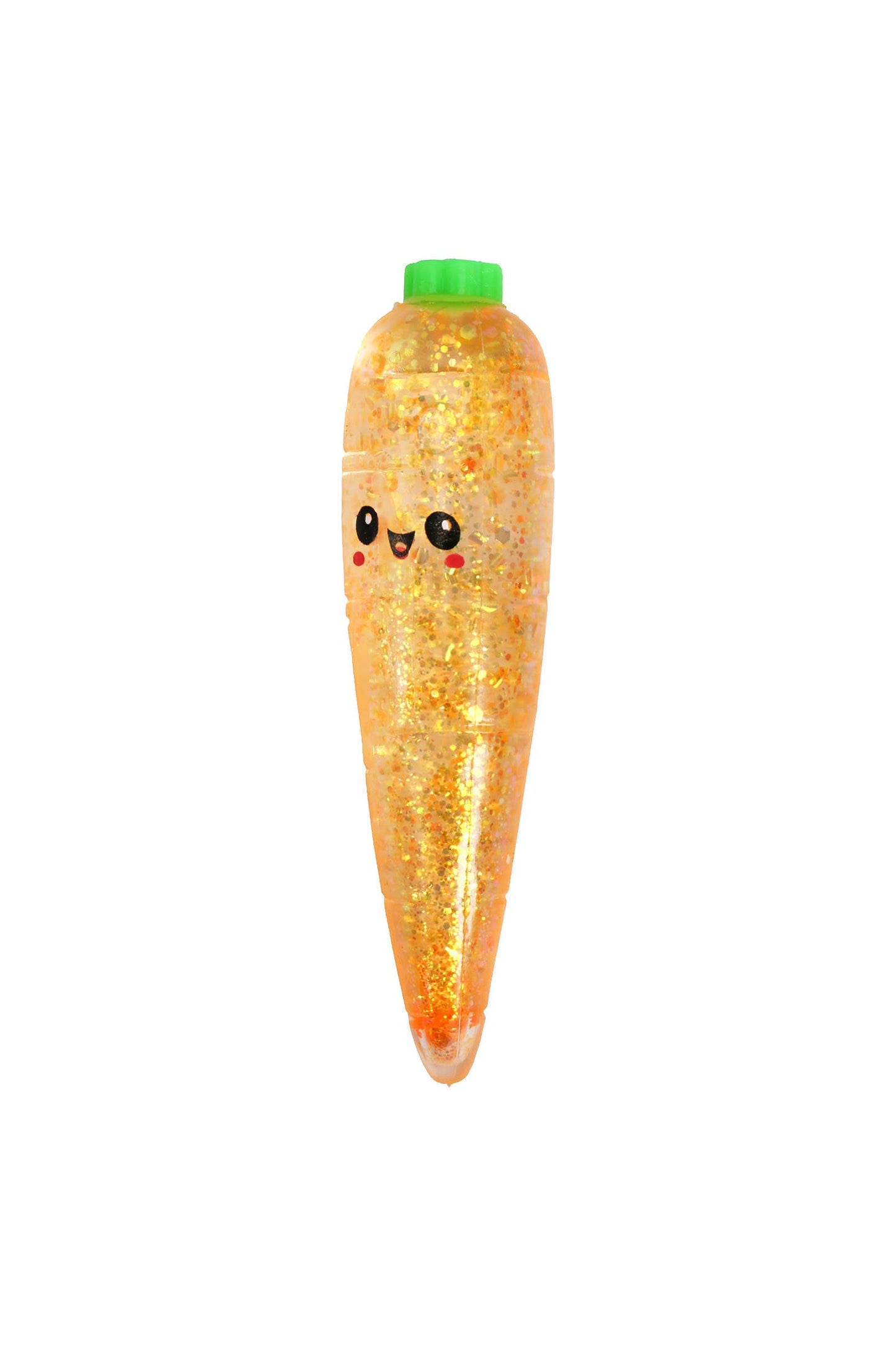 Cute Happy Carrot Glittery Maltose Putty Filled Squishy Toy