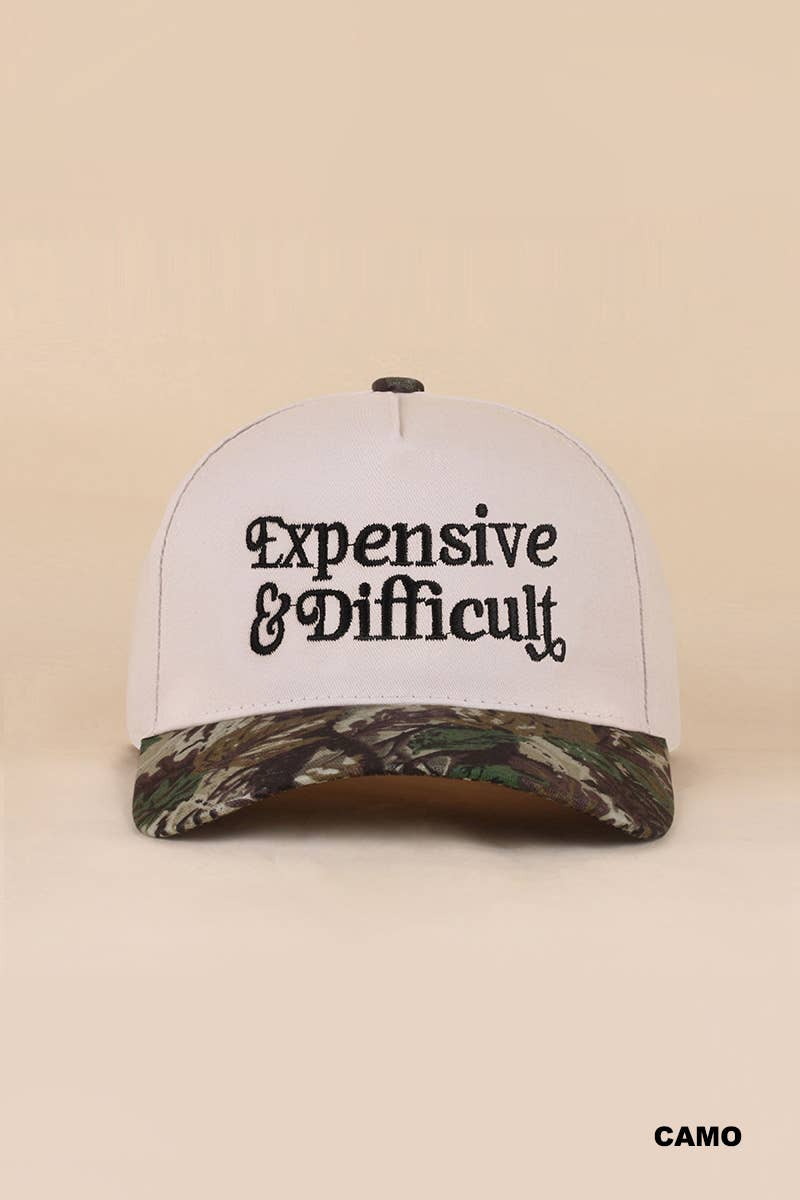 Expensive And Difficult Two Tone Canvas Cotton Cap: LEOPARD